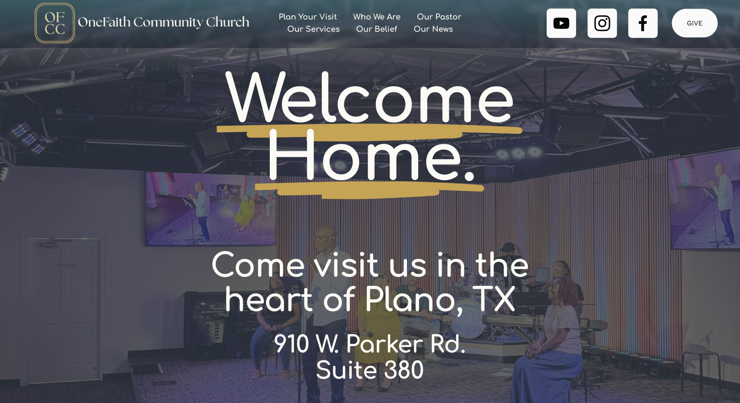 OneFaith website and digital design screenshot